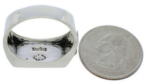 Multicolor Silver Southwestern Ring Size 9-1/2 EX41548
